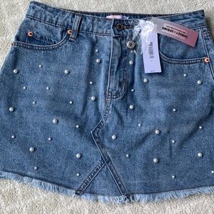 Denim mini skirt